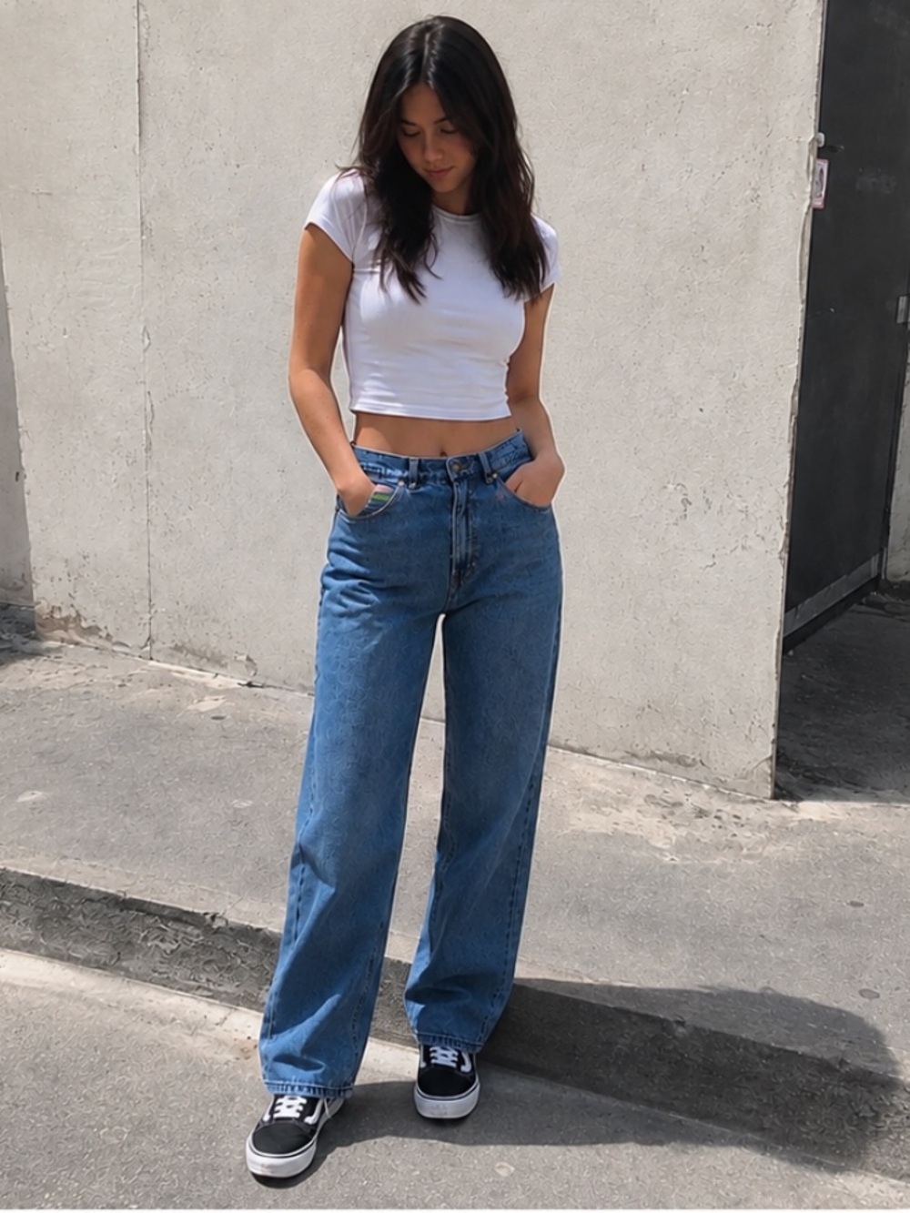 Empyre Tori 90s Medium Wash Skate Jeans Size 4 Approx Small